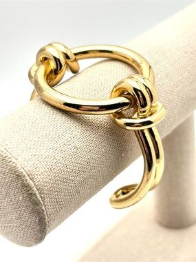 J. Crew Gold Knotted Cuff Bracelet